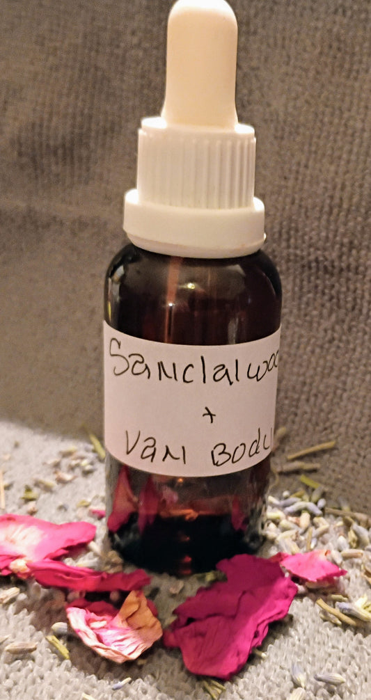 Small Sandalwood & Van 2oz Dropper Bottle